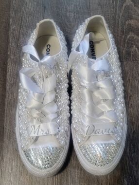 Converse All Star Low Top Sneakers - White with Black Soles